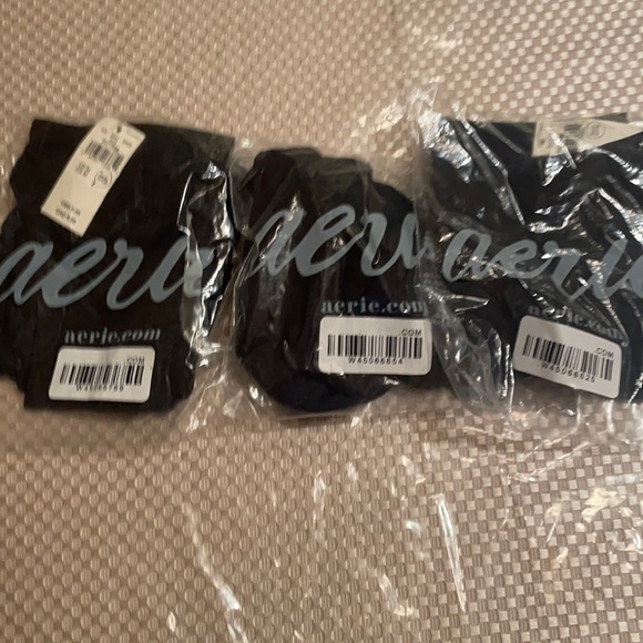 NWT AERIE LOT OF 3  Modal Ribbed fabric underwear black medium - Picture 1 of 5
